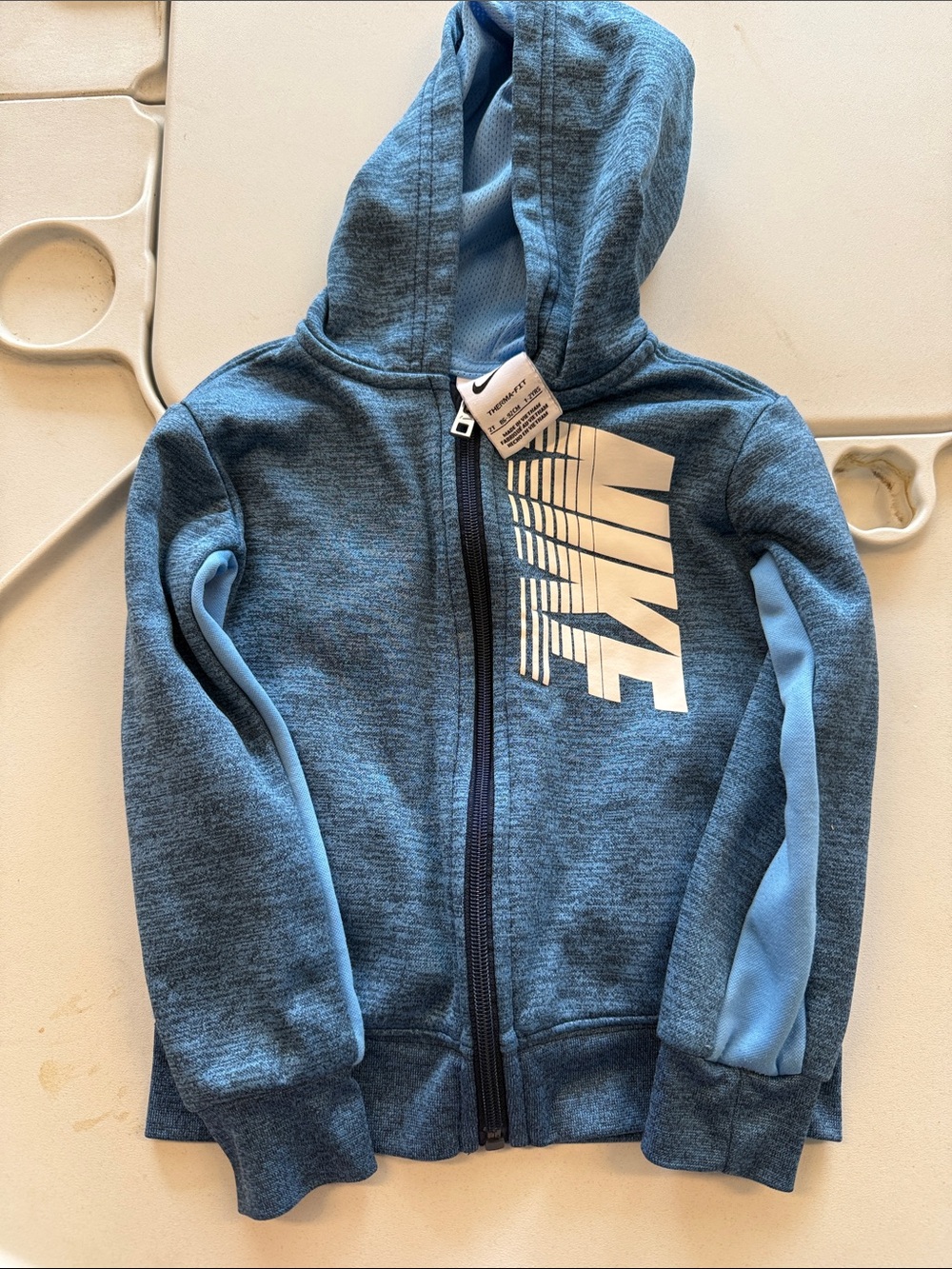 Nike Therma-FIT Blue Boys Zip Hoodie